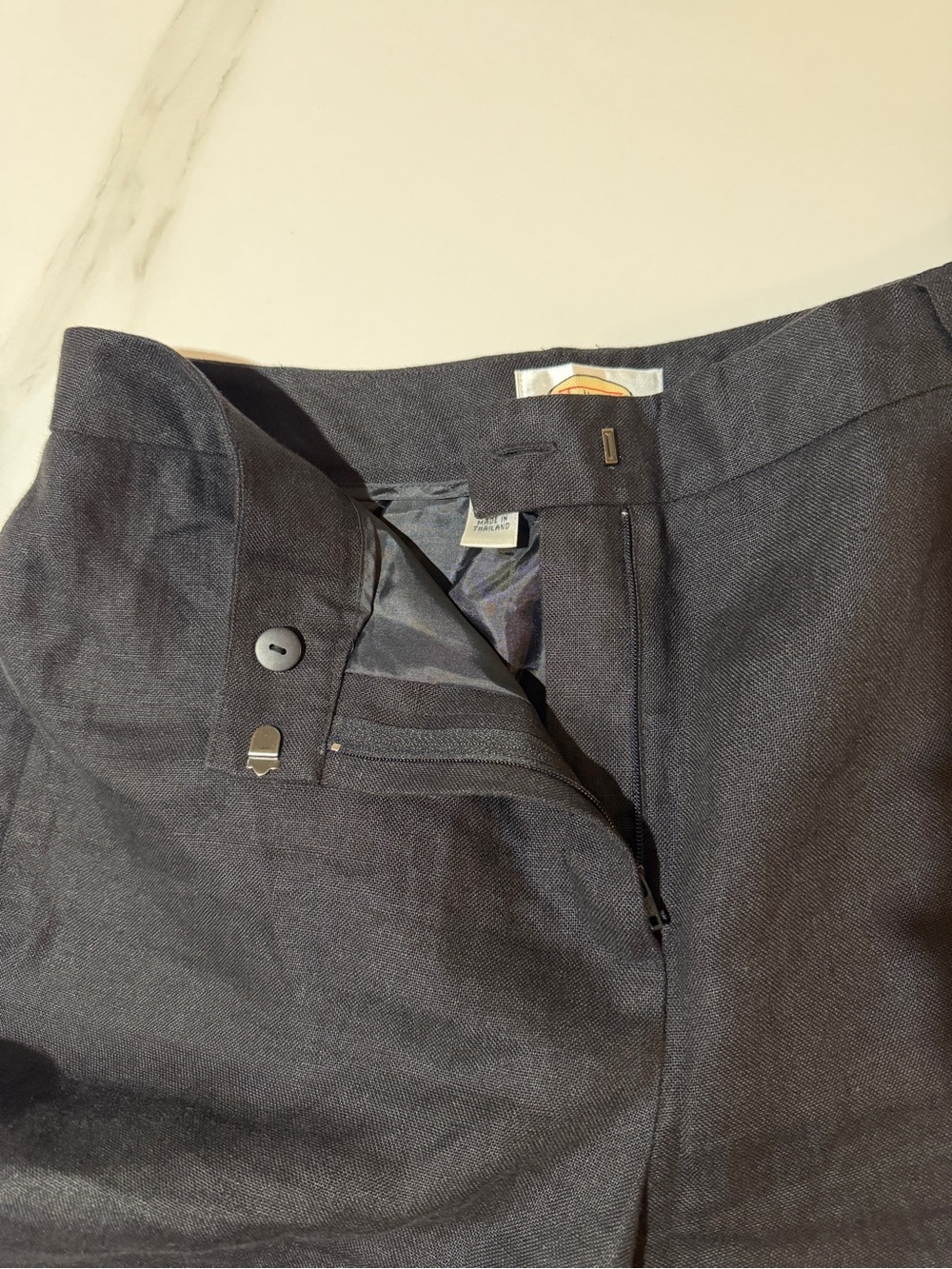 Talbots Black Linen Bermudas with Lined Interior - Picture 9 of 10